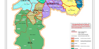 Mapa regionů São Paulo