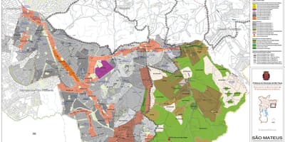 Mapa São Mateus São Paulo - zábor půdy