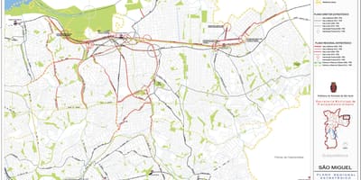 Mapa São Miguel Paulista São Paulo - Silnice