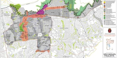 Mapa São Miguel Paulista São Paulo - zábor půdy