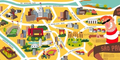 Mapa São Paulo design