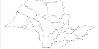 Mapa São Paulo panna - regiony