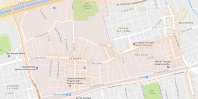 Mapa São Paulo Tatuapé