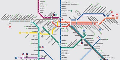 Mapa São Paulo transporty