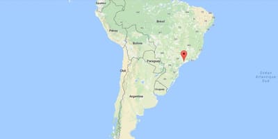Mapa São Paulo v Jižní Americe