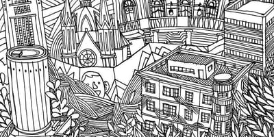 Mapa São Paulo zbarvení - Downtown