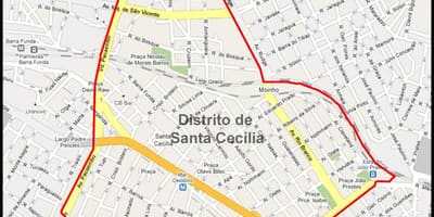 Mapa Santa Cecília, São Paulo