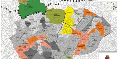 Mapa Santana, São Paulo - zábor půdy