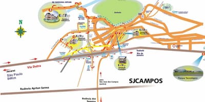 Mapa UNIVAP São Paulo