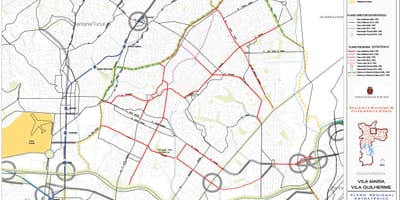 Mapa Vila Maria, São Paulo - Silnice