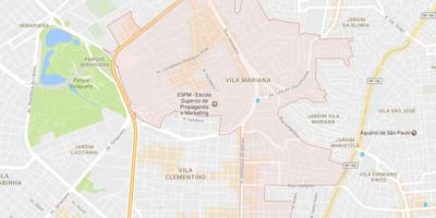 Mapa Vila Mariana, São Paulo