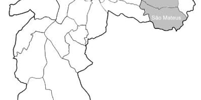 Mapa zóny Leste 1 São Paulo