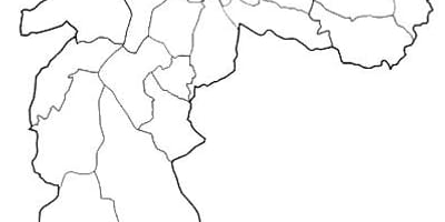 Mapa zóny Nordeste São Paulo
