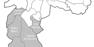 Mapa zóny Sul São Paulo